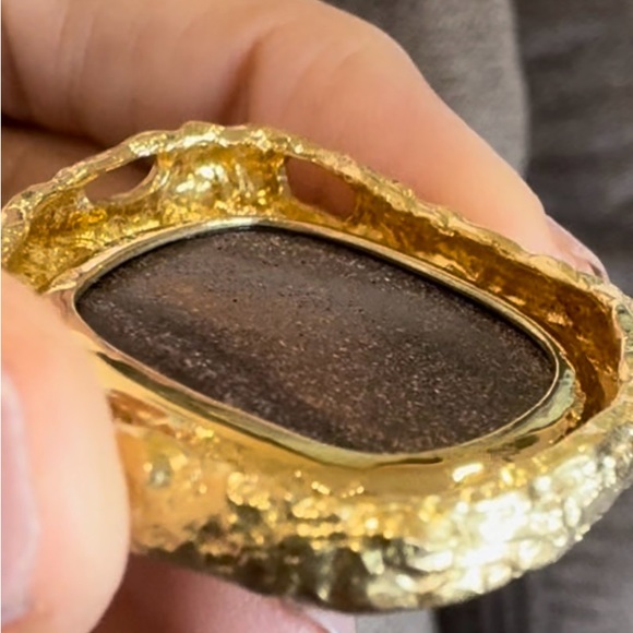 Pristine condition 24.38ct Australian boulder Opal with diamonds, 18K YG - Picture 16 of 16